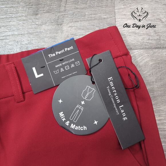 Emerson Lang Mid Rise The Perri Pant Size L - Picture 2 of 6